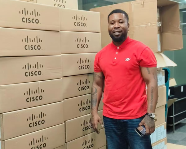Bulk IT hardware including laptops, servers, and networking equipment ready for procurement