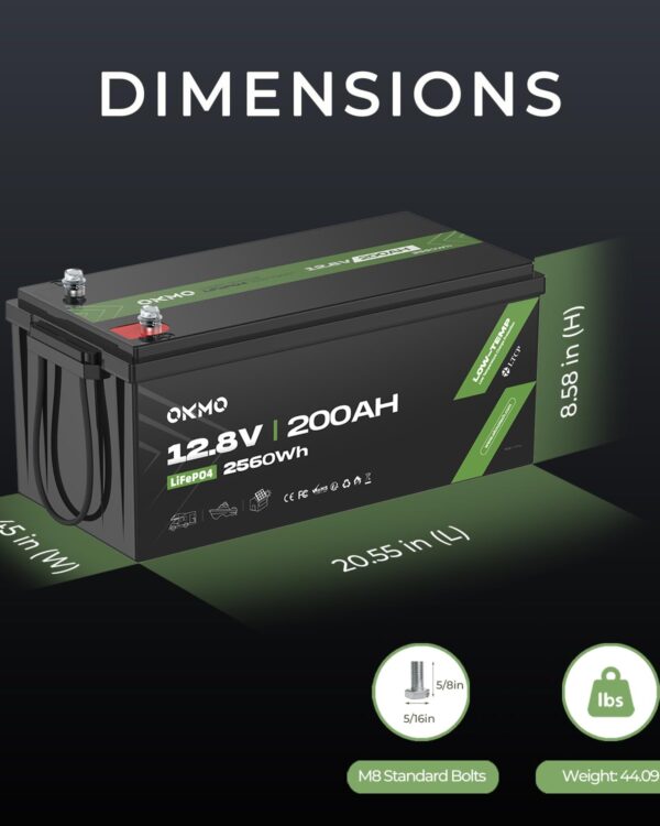 OKMO 12V 200Ah LiFePO4